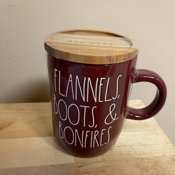 Rae Dunn Other - New Rae Dunn Flannels Boots Bonfires Topped Mug